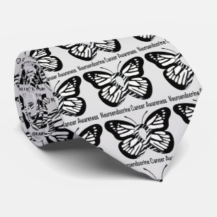 Cravate Neuroendocrine Cancer Zebra Papillon de l'espoir