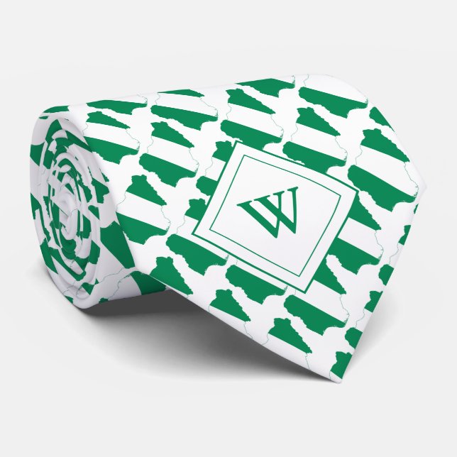 Cravate NIGERIA Écriture chrétienne Monogramme (Roulé)