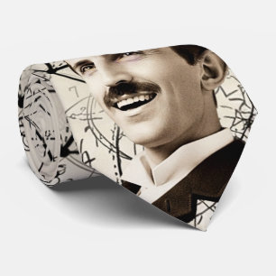 Cravate Nikola Tesla - Sourire - Clé 369 pour l'Univers
