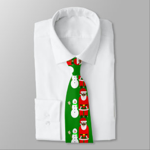 Cravate noël noir africain santa claus bonhomme de neige m