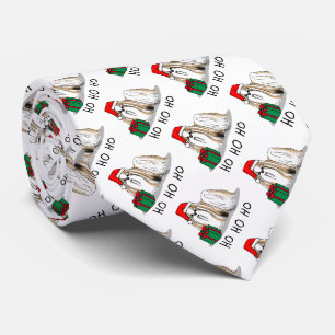 Cravate Noël Santa Hat Chih Tzu (blanc tan) Chien mignonne