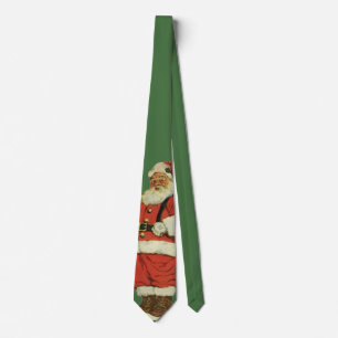 Cravate Noël vintage, Père Noël victorien avec des jouets