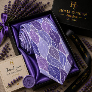 Cravate Nœud de cou lavande violet floral