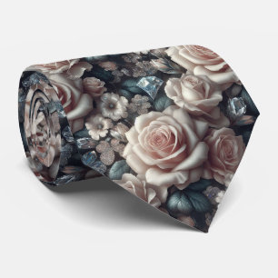 Cravate Noeud papillon de mariage de luxe Roses roses et