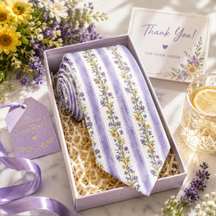 Cravate Nœud papillon lavande violet floral