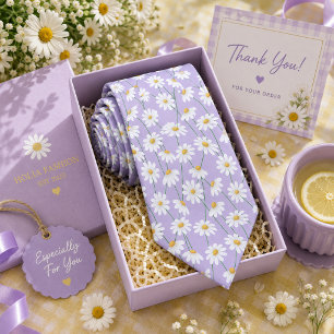 Cravate Nœud papillon lavande violet floral