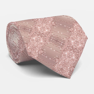 Cravate Nœud Papillon Mariage Rose Gold Poudré Paillettes