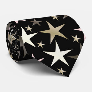 Cravate noir, argent, brillant, brillant, étoile, couleur,