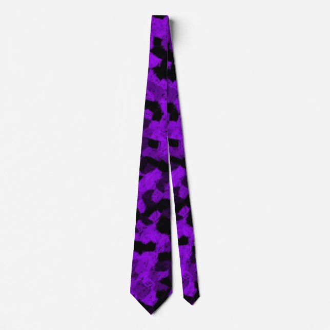 Cravate Noir et violet (Devant)