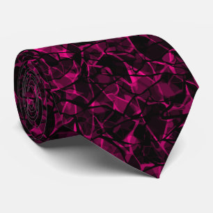 Cravate Noir noir foncé clair abstrait formes modernes pat