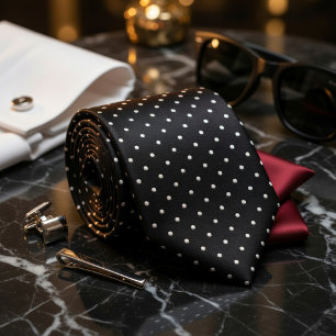 Cravate Noir & Platine Ultra Premium Luxe Subtil