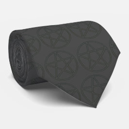 Cravate Noir sur Pentacle noir