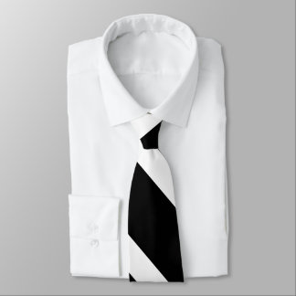 Cravate Noir sur rayures blanches