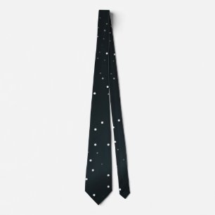 Cravate noire avec Motif élégant à points blancs