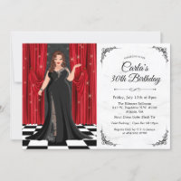 Cravate noire Elegant Gown Invitation Anniversaire