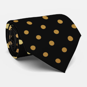 cravate noire élégante de motif de point de polka