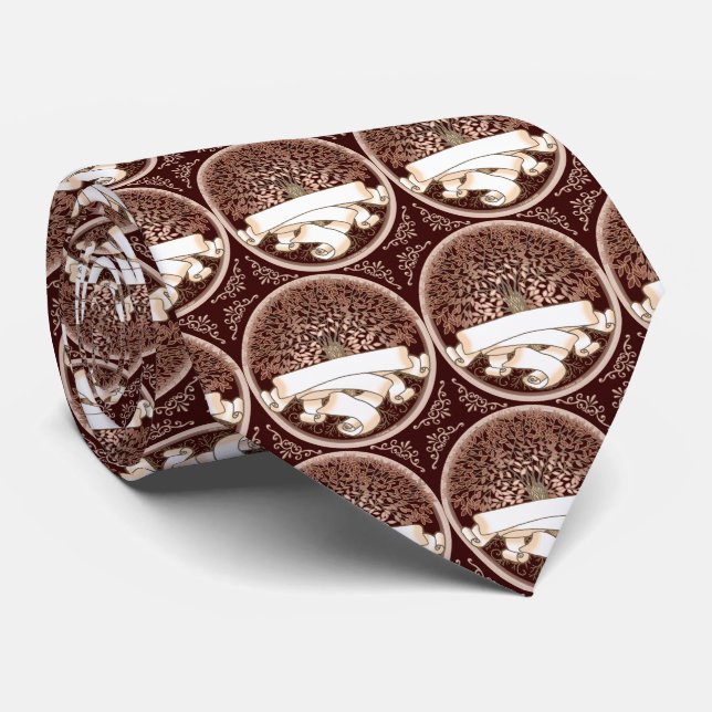 Cravate Nom de famille de l'arbre (Roulé)