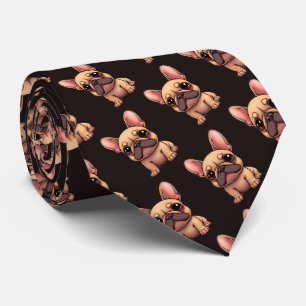 Cravate Nom personnalisé Bouledogue français Animal de com