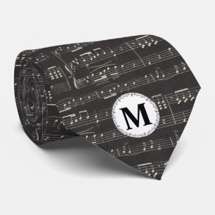Cravate note de musique Motif Musique Thème Musicien Monog