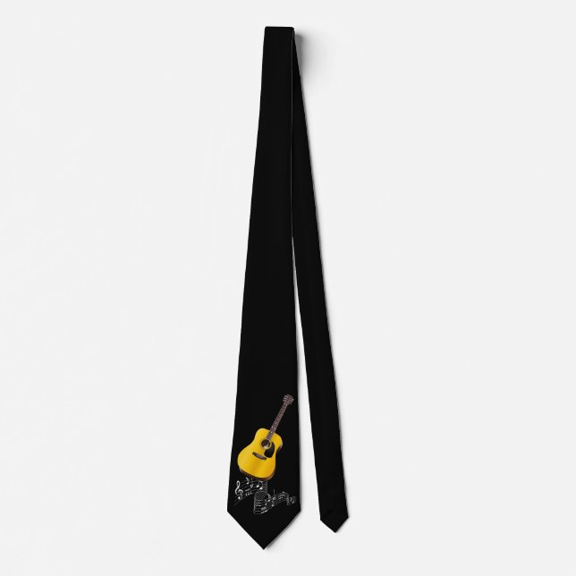 CRAVATE NOTES DE GUITARE ET DE MUSIQUE (Devant)