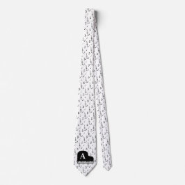 Cravate Notes musicales du Grand Piano Monogram Pianist