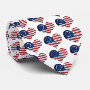 Cravate Nous Le Peuple Le Coeur Du Drapeau Américain