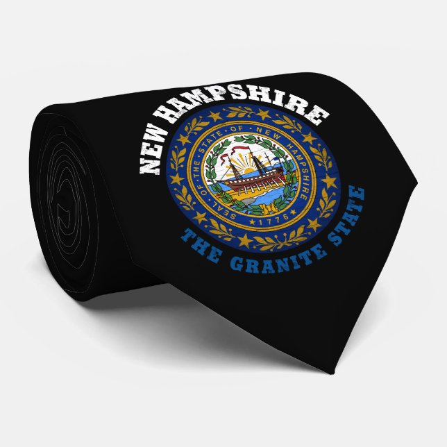 CRAVATE NOUVEAU DRAPEAU D'ÉTAT DE GRANITE HAMPSHIRE (Roulé)