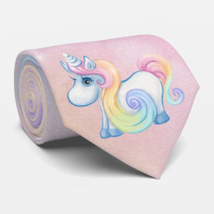 Cravate Nuage unique de pastel de licorne