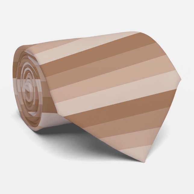 Cravate Nuances de rayures Brown (Roulé)