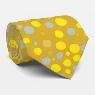Cravate numérique Golden Polka moderne