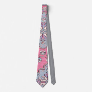 Cravate numérique rose gris rose