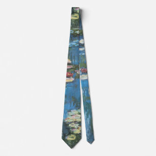 Cravate Nymphéas par Claude Monet, Impressionnisme Vintage