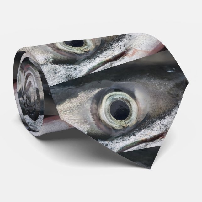 Cravate Oeil saumon (Roulé)