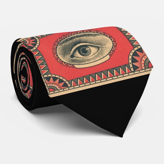 Cravate oeil tout puissant de la sagesse imprimé (Roulé)
