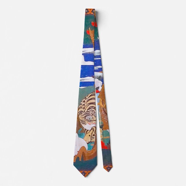 Cravate Oiseaux, animaux et Plantes floraux(droite)Jakuchu (Devant)