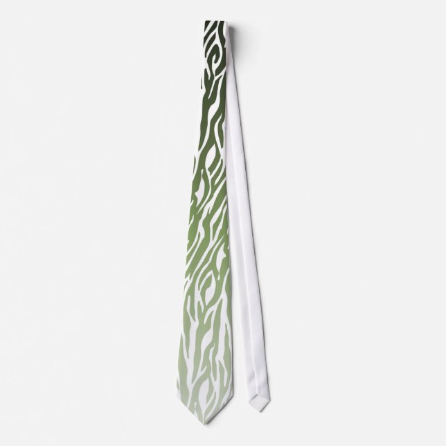 Cravate Ombre d'impression Wild Green Zebra (Devant)