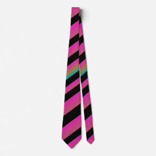 Cravate Ombre Hot Pink Rainbow Multi Diagonal Stripes