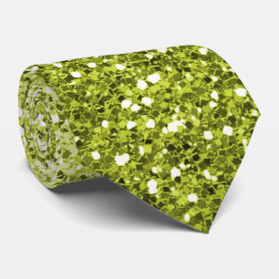 Cravate Ombre Lime Green Parties scintillant Sparkle Luxur
