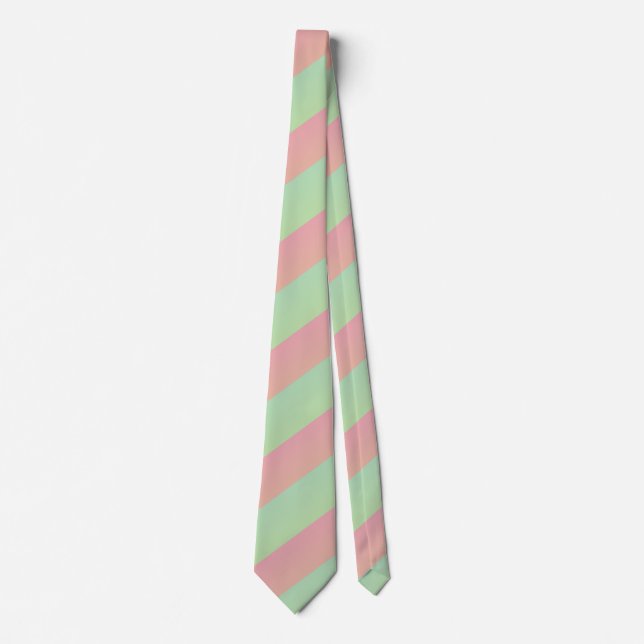 Cravate Ombre Pastel Watermelon Multi Diagonal Stripes (Devant)