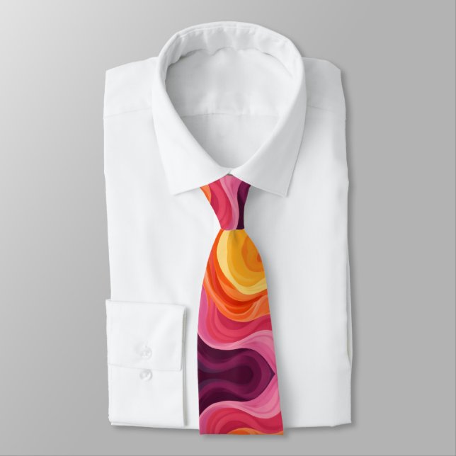 Cravate Ombre Style Couleurs Chaudes (Attaché)