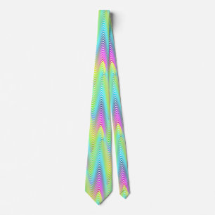 Cravate Ondes de couleur néon Stripes motif sans couture