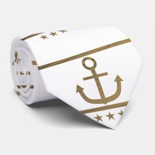 Cravate or anchor on white backgroor