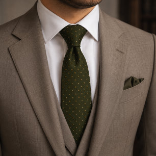 Cravate Or Executive de la Richesse Discrète en Or Olive F