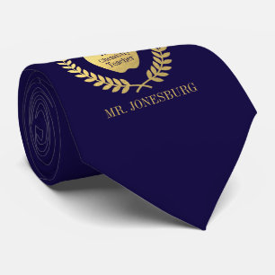 Cravate Or fait sur commande de Faux d'indigo de