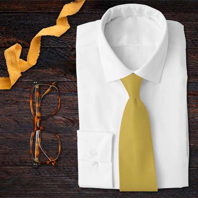 Cravate Or, Faux Gold, Jaune de moutarde (Créateur téléchargé)