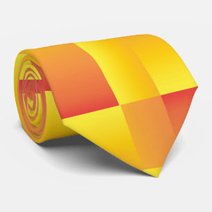Cravate Orange and Yellow Abstract Necktie