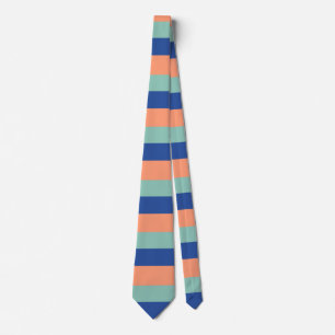 Cravate Orange & Blue Stripes