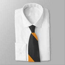 Cravate Orange et Black Broad University Stripe