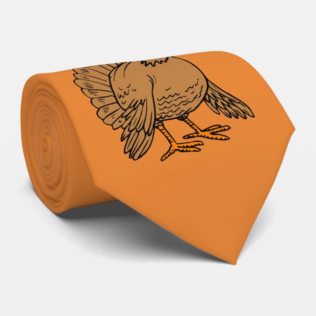 Cravate Orange mignonne de pèlerin de la Turquie de (Roulé)