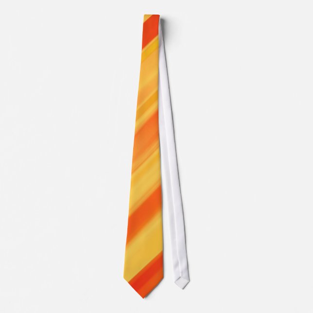 Cravate Orange Yellow Abstract Stripes (Devant)